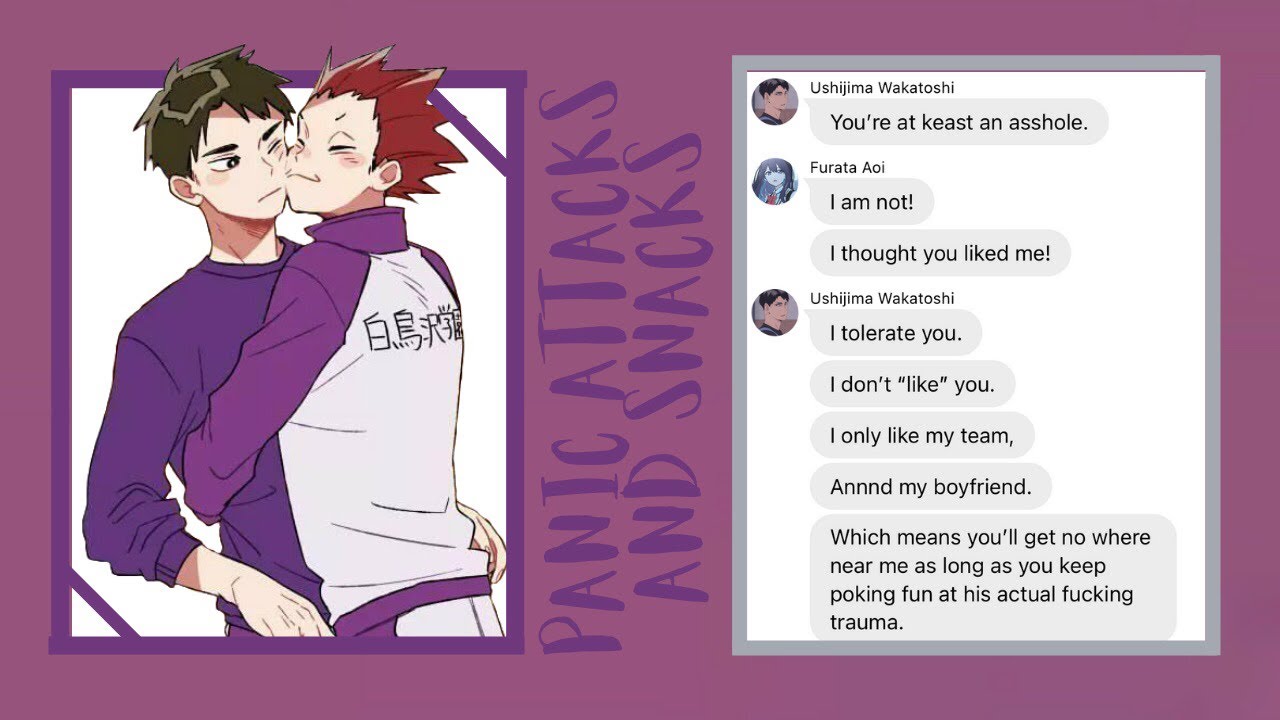 Tendou’s Inconvenient Panic Attack || Cute UshiTen || Heartache Series || Haikyuu!! Text Chat