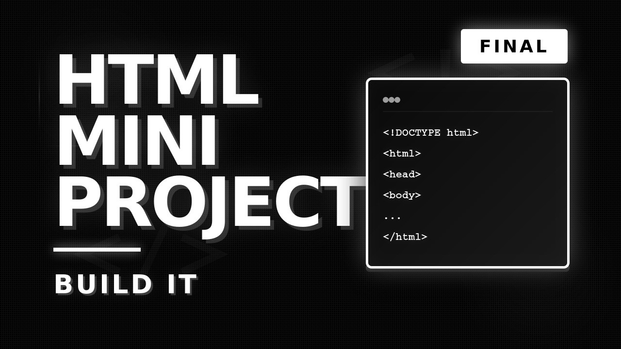 Build a Complete Website Using Only HTML | Final Beginner Project - YouTube