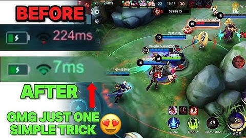 Fix High Ping 224 into 7 Ping 👀 by just using this simple Trick 😍 Remove Lag #mobilelegends #mlbb