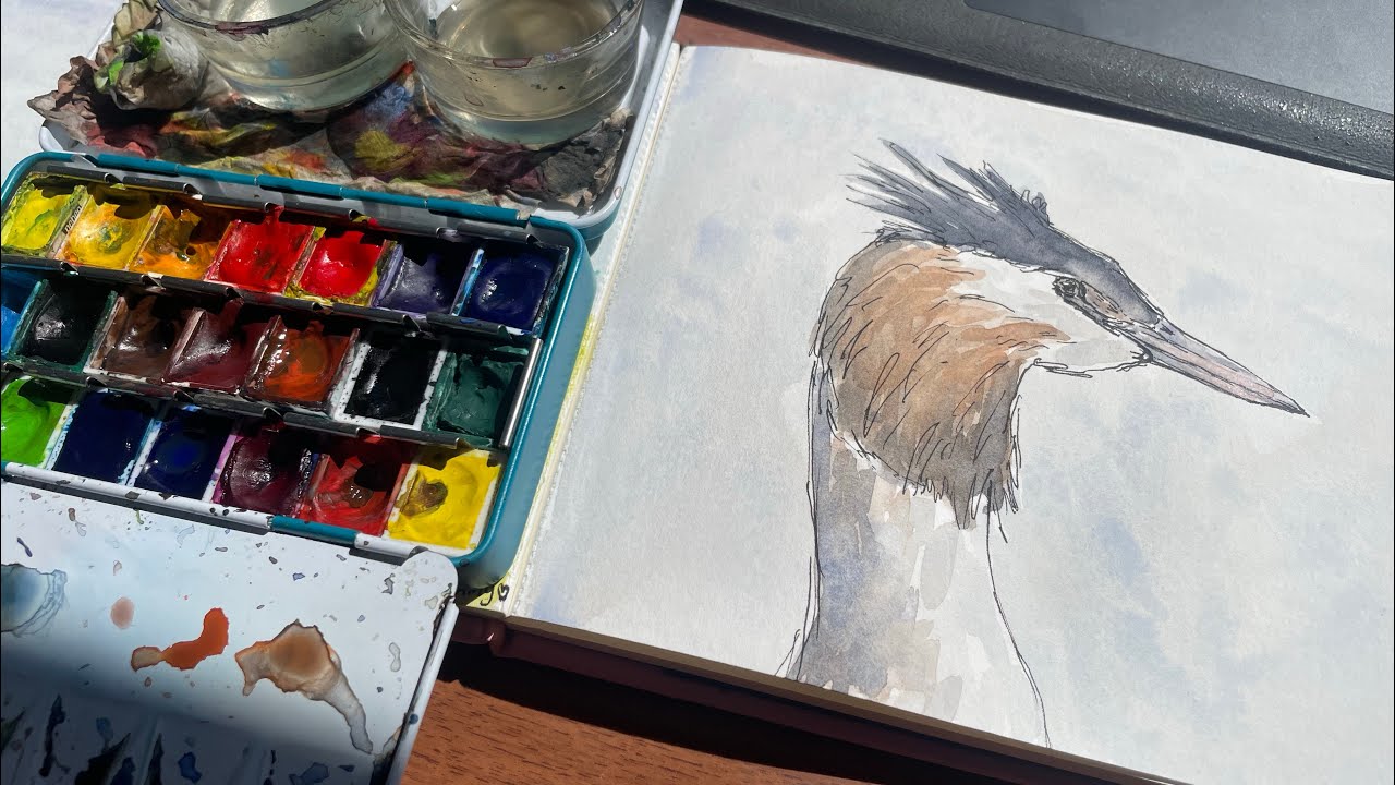 Bird Watercolour Painting Tutorial 
