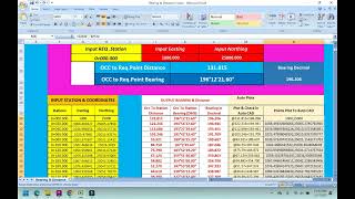 How to Calculate Bearing and Distance in Excel | Civil Surveying Tutorial