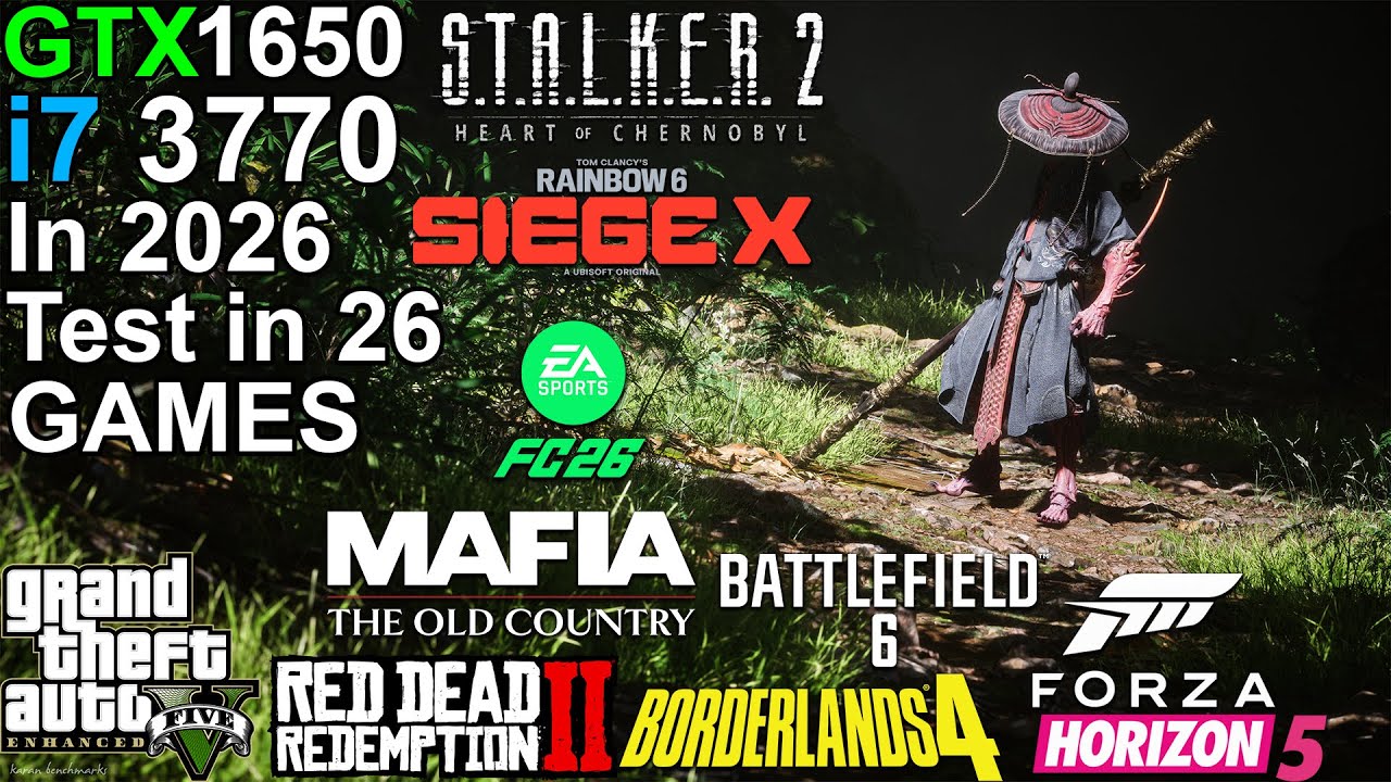 GTX 1650 + i7 3770 in 2026 - Test in 26 Games