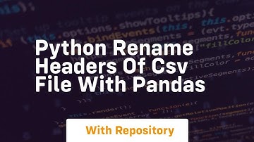 python rename headers of csv file with pandas
