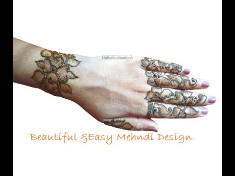 Unique Mehndi Design For Girls | Stylish Heena Art On Backhand - YouTube