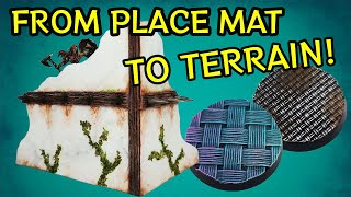 Tabletop Wargaming/RPG tip: quick and cheap marble and metal terrain and bases with Place Mats!