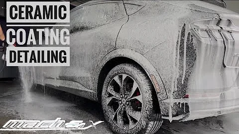 Car Detailing asmr! Revving Up the Shine: Mustang Mach-E Ceramic Coating procedure