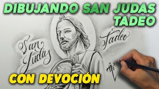 Dibujando a SAN JUDAS TADEO Lettering Tattoo lettering Chicano lettering - Nosfe Ink Tattoo
