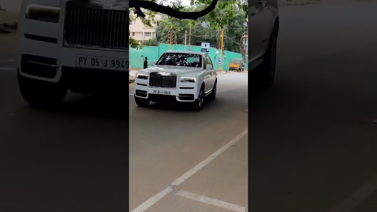 AJAY DEVGAN WITH HIS ROYAL ROYCE CULLINAN IN STREET OF MUMBAI
