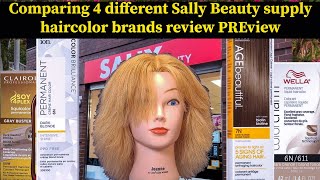 Comparing 4 different Sally Beauty brand haircolors review & demo