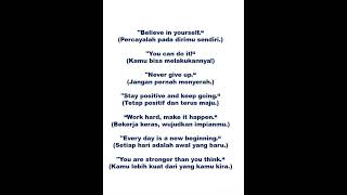 Kalimat Motivasi Dalam Bahasa Inggris #motivasi #bahasainggris
