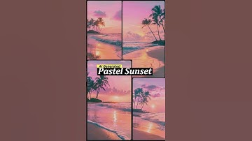 AI Pastel Sunset | AI Generated Image & Prompts | #aiart #sunset #beach #aiartcommunity #ai