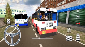 TSRTC Bus Driving in Bharat Bus Simulator 3D Game | Bus Wala Game | Bus Wali Game | Bus Ka Game