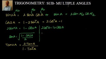 Trigonometric ratios of sub-multiple angles
