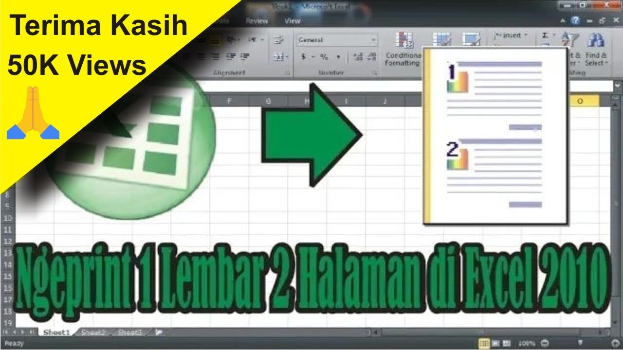 【Tutorial】 Cara Ngeprint 1 Lembar 2 Halaman di Microsoft Excel 2010
