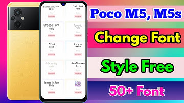 how to change font style in poco m5 | poco m5 font style change