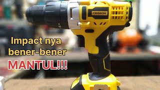 Tes & review cordless impact drill dari krisbow IRCID181
