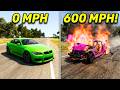 🔥 EXTREME 0–600 MPH EXPERIMENT! BeamNG Cars Destroyed — Who Flies