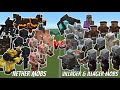 Villager and illager mobs team vs nether mobs team  minecraft mob battle