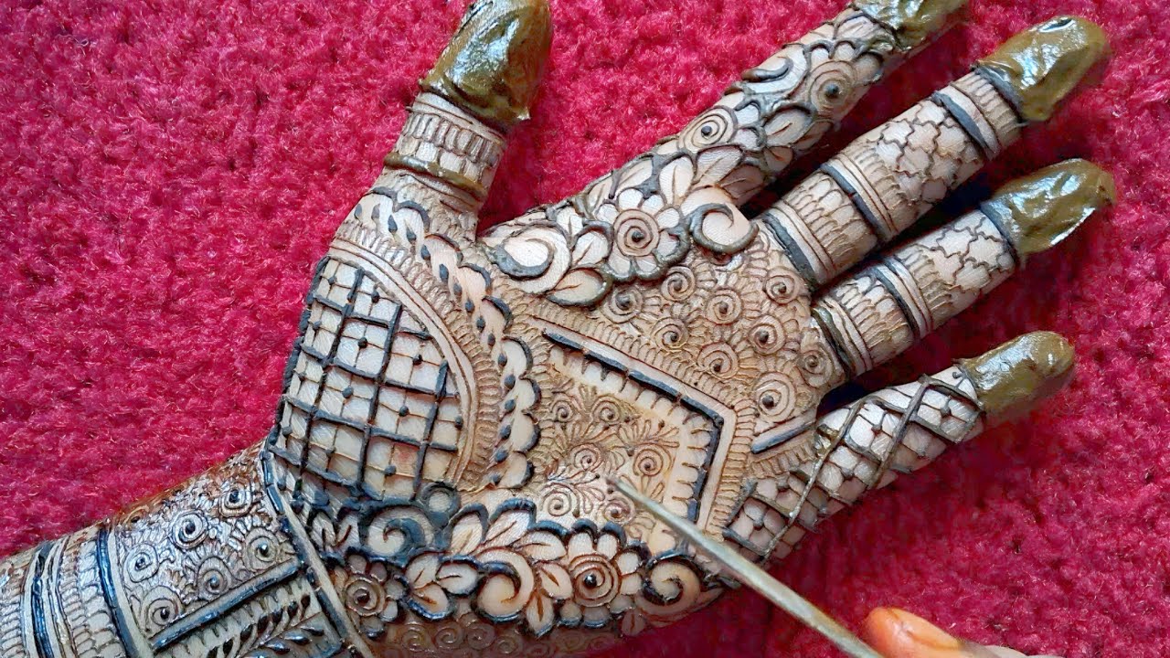 Semi Bridal Mehndi Design | Beautiful Mehndi Design | Front Hand Mehndi Design
