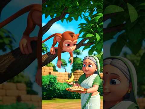 दादी और बंदर #ai #cartoon #virel #shorts #monkey #grandmother