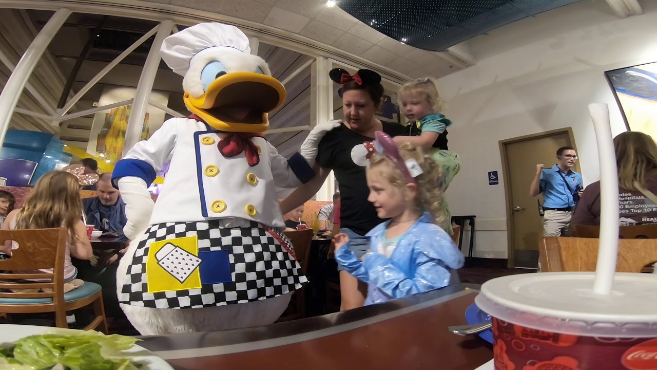 Meeting Donald Duck @ Chef Mickey's (Disney World)