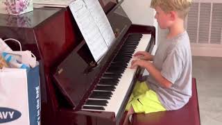 Tyler riffing and composing piano music in real-time