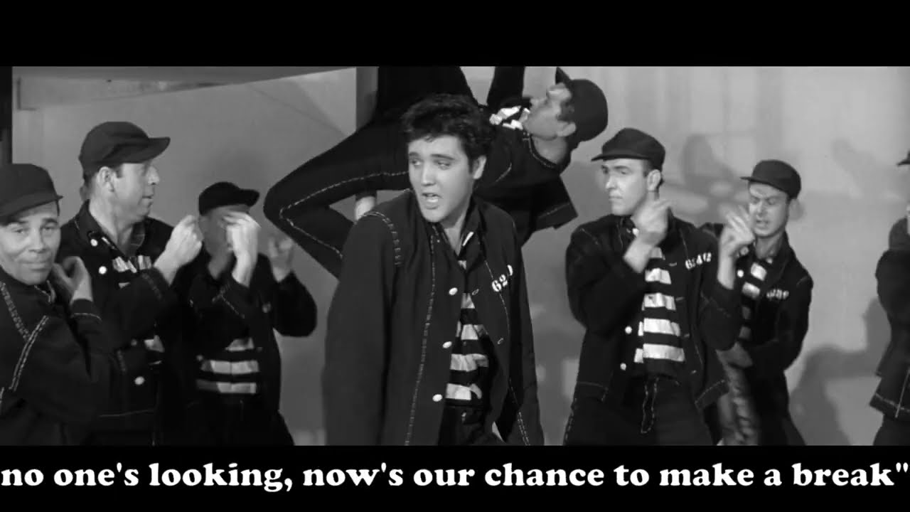 Elvis Presley - Jailhouse Rock lyrics [Lyric video]