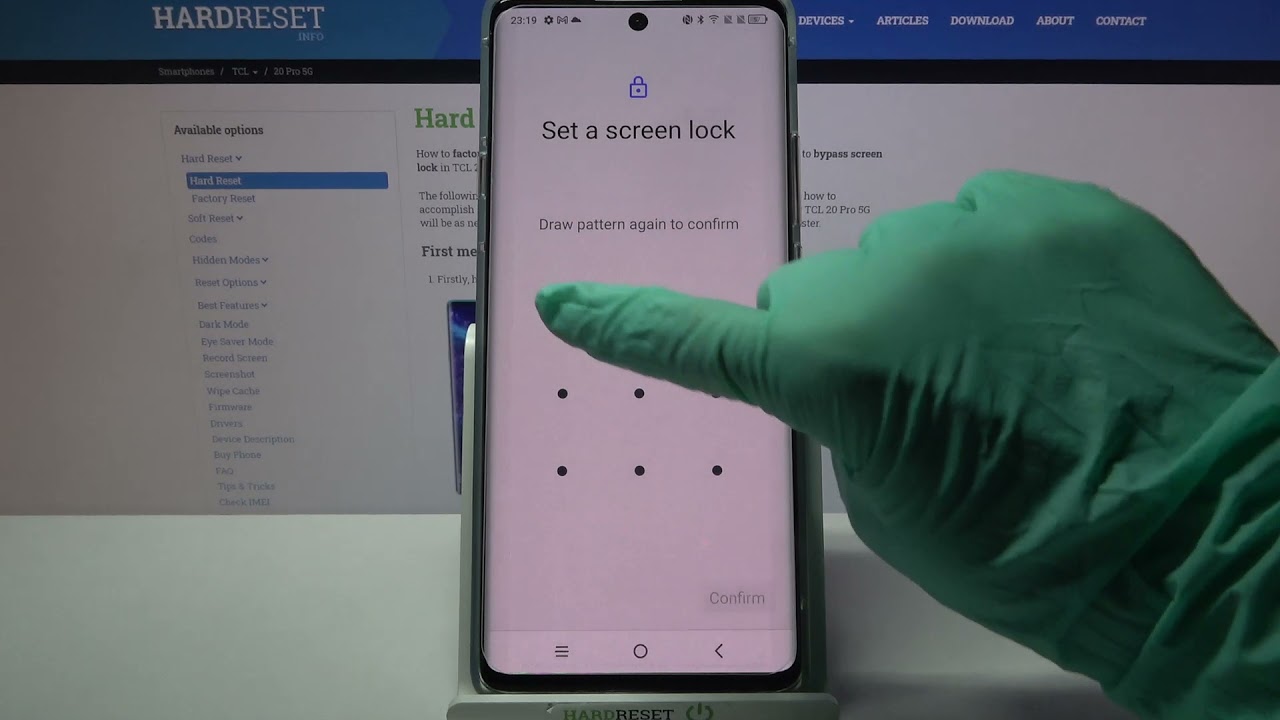 How to Add Screen Lock Method on TCL 20 Pro 5G Security Settings
