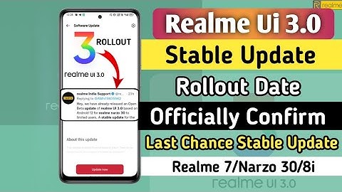 Realme Ui 3.0 Android 12 Stable Update Officially Rollout Date 🤩 | Realme Ui 3.0 Stable Update