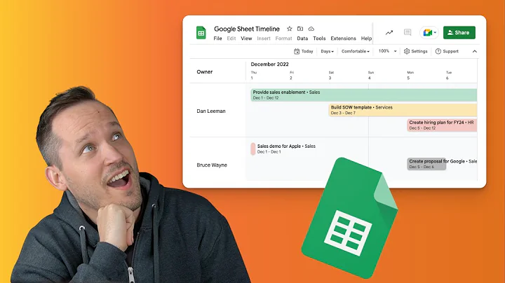 Master timelines with Google Sheets
