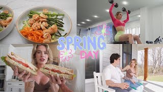 a perfect spring day! 🌼 workout, picnic &amp; healthy dinner