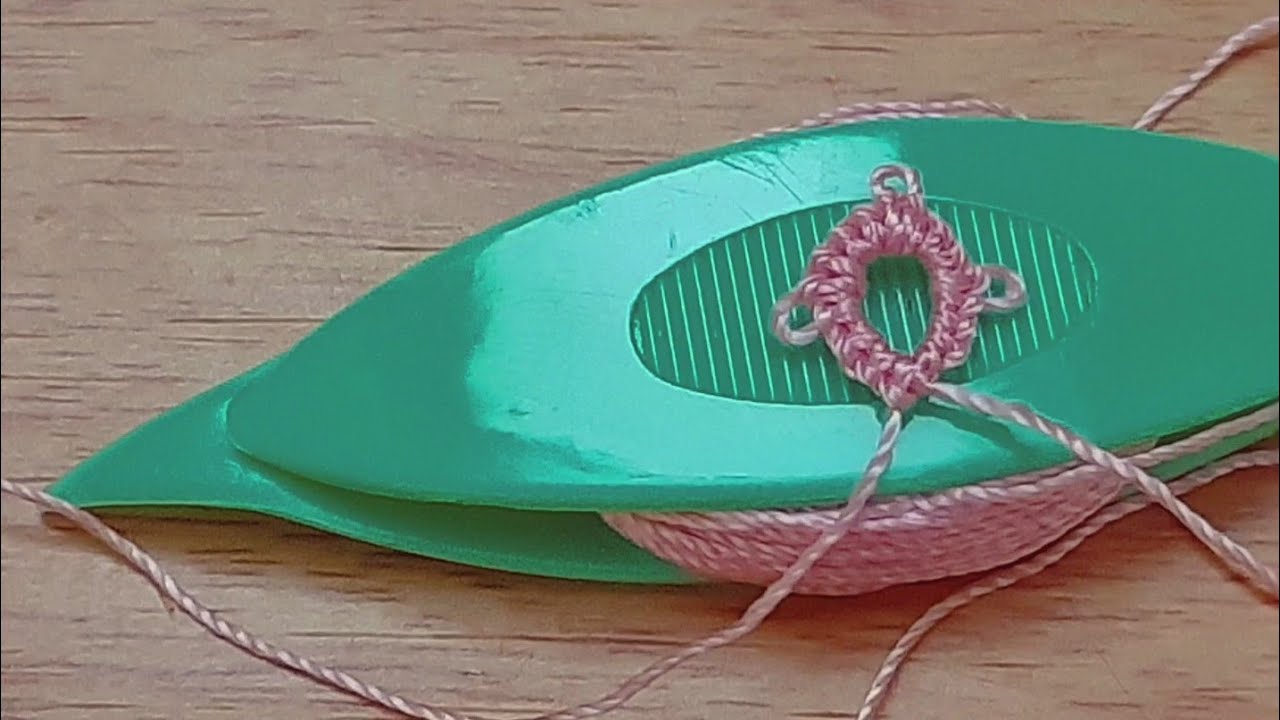 طريقة عمل حلقة التاتنج من خيط واحد