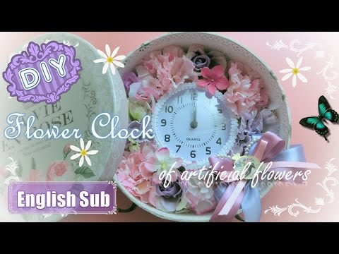 100均diy フラワーボックスを簡単アレンジ お花いっぱい花時計 How To Make Flower Clock Youtube