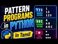 Number, Alphabet, Star Triangle Pattern Programs in Python in Tamil | IT Company Interview Program