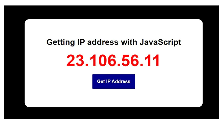 How to get the client IP address with Javascript | JavaScript Project | CoderRishad