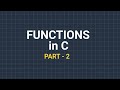Functions In C | Parts Of The Function