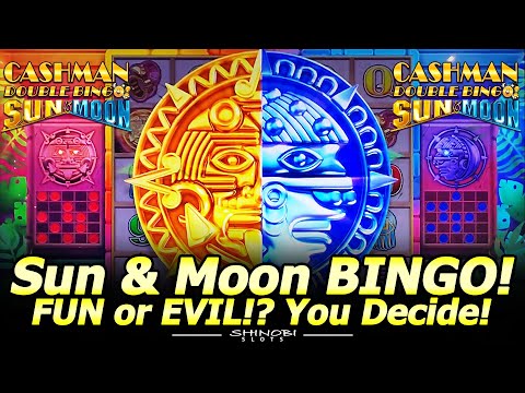 Fun or Evil? You Decide! NEW Cashman Double Bingo Sun & Moon Slot Machine at Soboba Casino!