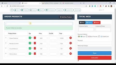 Laravel Pos Management System Part 11 ( ORDER QUANTITY with LIVEWIRE ) Step by step
