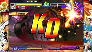 Capcom Fighting Evolution - Sakura & Karin Playthrough (Arcade Mode)