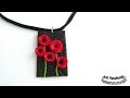 ~JustHandmade~ Easy polymer clay (fimo) poppies pendant tutorial