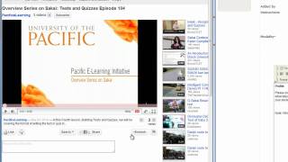 Overview Series on Sakai: Using YouTube in Sakai Episode 108