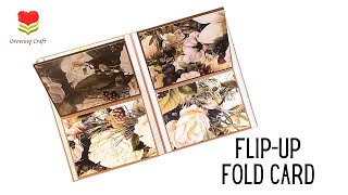 DIY Flip up Fold card making tutorial #popup #greetingcard #handmadecards #diycrafts #birthdaygift