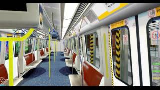openBVE Stop service 8 car train