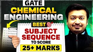 Best Subject Sequence To Score 25+ Marks in GATE Chemical Engineering | GATE 2027 CH Roadmap