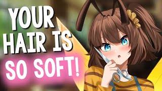 "Can I Please Cut Your Hair?" Bee Girl Is Obsessed With You 🐝 [Binaural ASMR RP | Personal Hair Spa] screenshot 5
