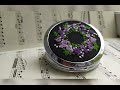 Вишите дзеркальце. Embroidered jewelry. Pocket mirror. BorgesArt . Purple roses