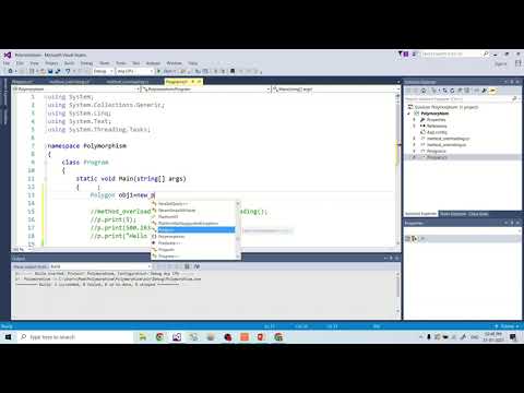 C# Polymorphism tutorial with example code in Visual Studio