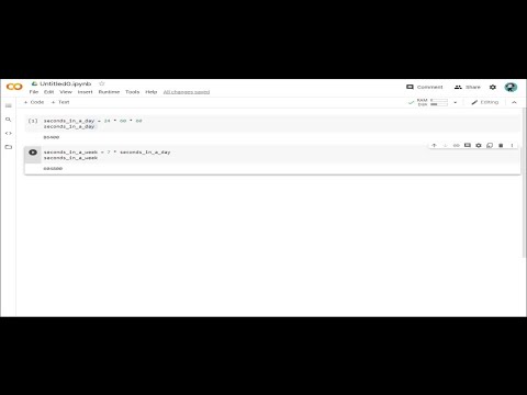 How to find Seconds in a Week and a Day | Google Colab