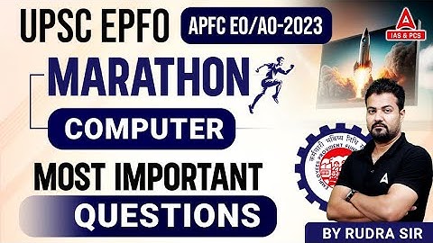UPSC EPFO Exam 2023 | EPFO Computer Marathon Class | Previous Year Questions | MCQS by Rudra Sir #3