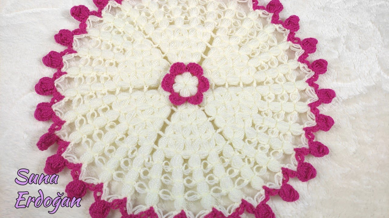 Suna Erdoğan Tasarım ÇOK KULLANIŞLI ÖRÜMCEKLİ YUVARLAK LİF MODELİ ADIM ADIM YAPILIŞI